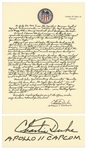 Charlie Duke Signed Handwritten Essay on Serving as Apollo 11 CAPCOM -- ...Neil quickly assumed control, safely missing the crater, but leaving the Eagle with only seconds of fuel!...